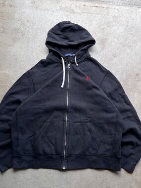 Polo Ralph Lauren Black Zip-Up Hoodie